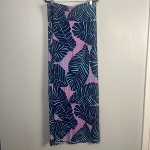 Lilly Pulitzer Under The Palms Marnie Maxi Skirt Size XL Beach Preppy Stretch